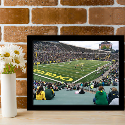 Autzen Stadium Section, Stadium Canvas, Sport Art, Gift for him, Framed Art Print Wall Decor, Picture Framed