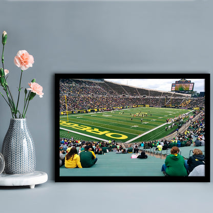 Autzen Stadium Section, Stadium Canvas, Sport Art, Gift for him, Framed Art Print Wall Decor, Picture Framed