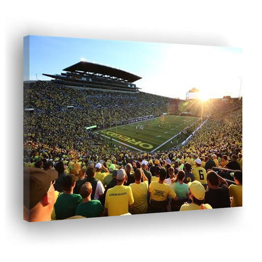 Autzen Stadium, Stadium Canvas, Sport Art, Gift for him, Man Cave Decor, Art Print, Canvas Print Wall Art