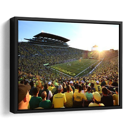 Autzen Stadium, Stadium Canvas, Sport Art, Framed Canvas Print Wall Art, Floating Frame