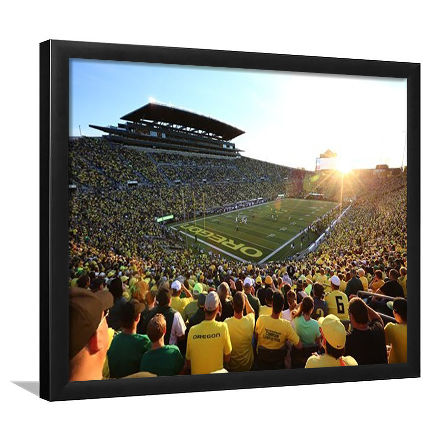 Autzen Stadium, Stadium Canvas, Sport Art, Gift for him, Framed Art Print Wall Decor, Picture Framed