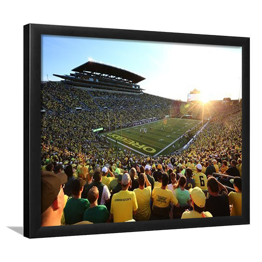 Autzen Stadium, Stadium Canvas, Sport Art, Gift for him, Framed Art Print Wall Decor, Picture Framed