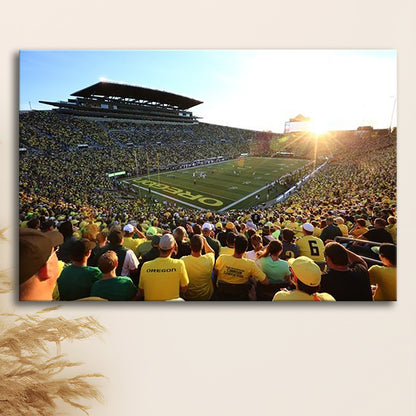 Autzen Stadium, Stadium Canvas, Sport Art, Gift for him, Man Cave Decor, Art Print, Canvas Print Wall Art