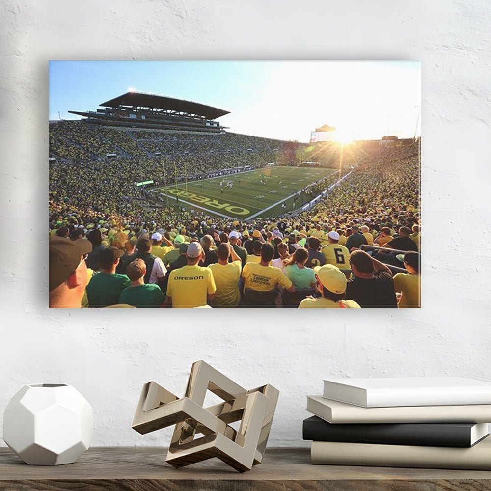 Autzen Stadium, Stadium Canvas, Sport Art, Gift for him, Man Cave Decor, Art Print, Canvas Print Wall Art
