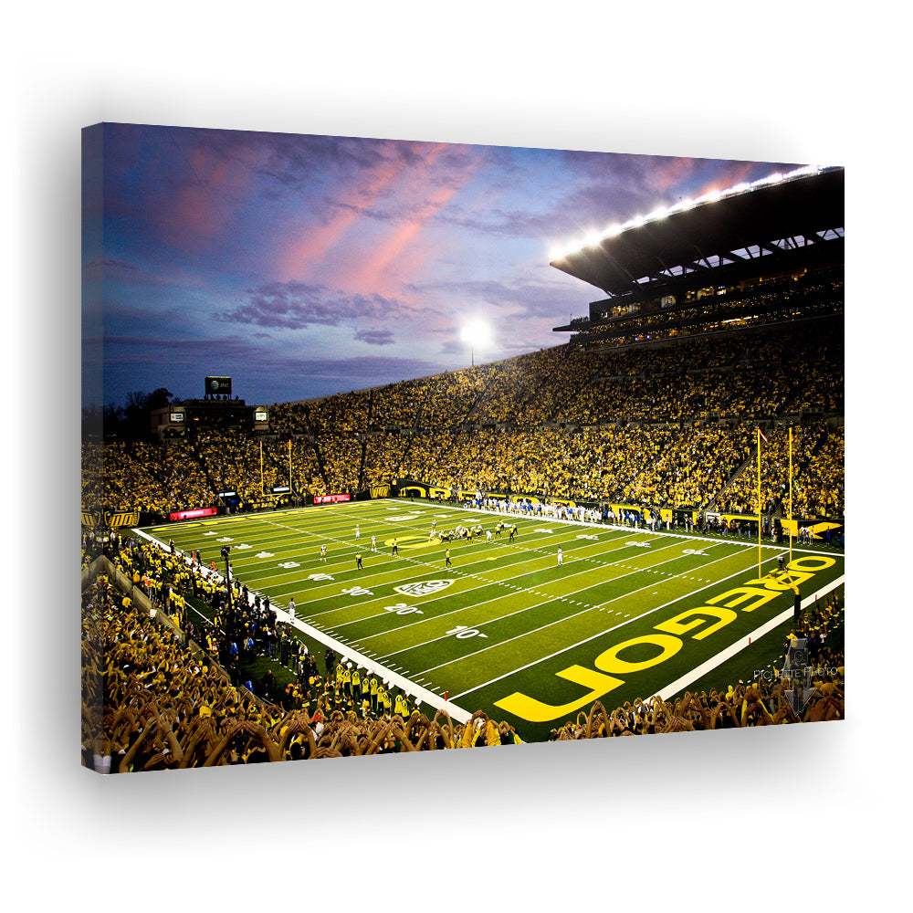 Autzen Stadium in Oregon, Stadium Canvas, Sport Art, Gift for him, Man Cave Decor, Art Print, Canvas Print Wall Art