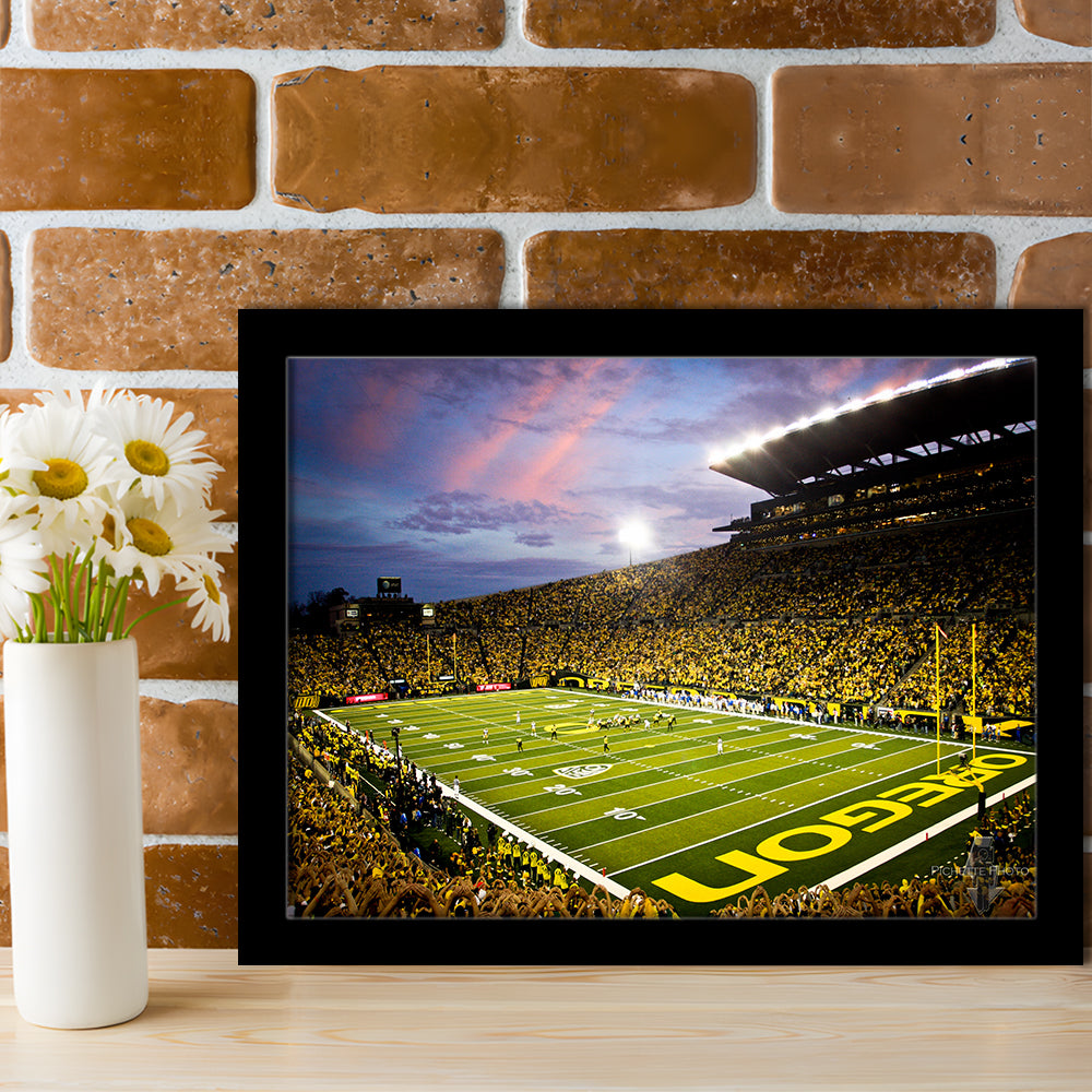 Autzen Stadium in Oregon, Stadium Canvas, Sport Art, Gift for him, Framed Art Print Wall Decor, Picture Framed