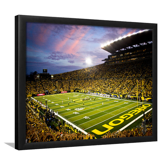 Autzen Stadium in Oregon, Stadium Canvas, Sport Art, Gift for him, Framed Art Print Wall Decor, Picture Framed