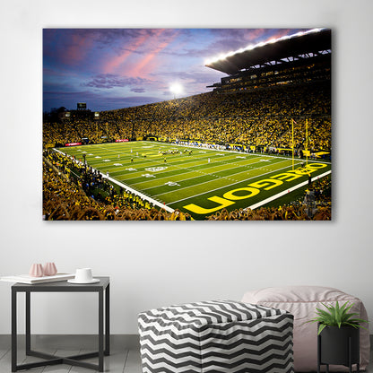 Autzen Stadium in Oregon, Stadium Canvas, Sport Art, Gift for him, Man Cave Decor, Art Print, Canvas Print Wall Art