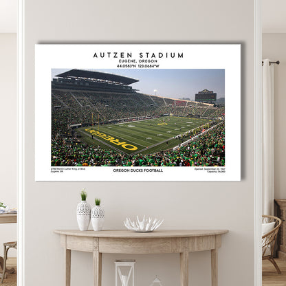 Autzen Stadium, Oregon Ducks Football Stadium Wall Art Print, Sport Art Print, Canvas Print Wall Art, Man Cave Gift