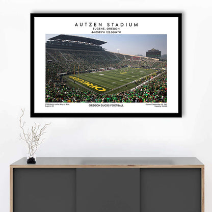 Autzen Stadium, Oregon Ducks Football Stadium Wall Art Print, Sport Art Print, Framed Art Print Wall Decor