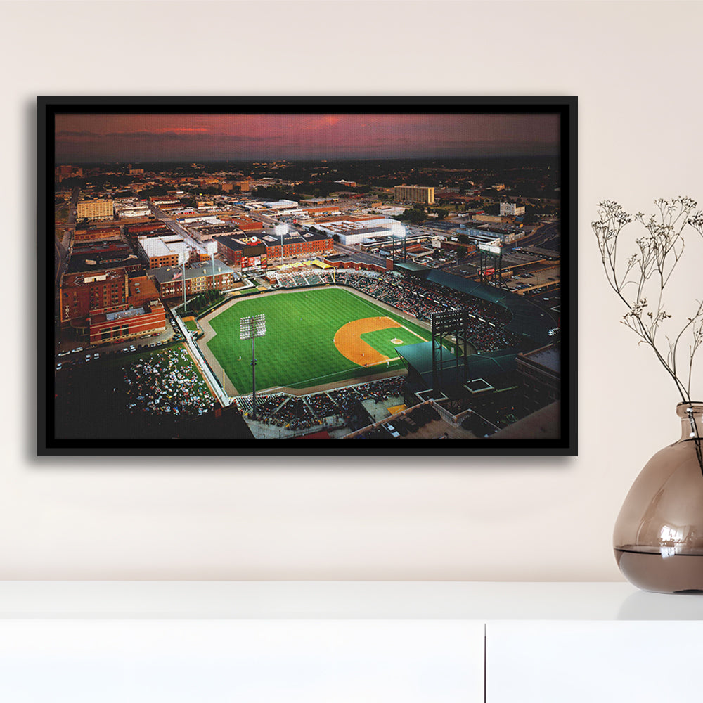 AutzoZone Park Stadium, Stadium Canvas, Sport Art, Framed Canvas Print Wall Art, Floating Frame