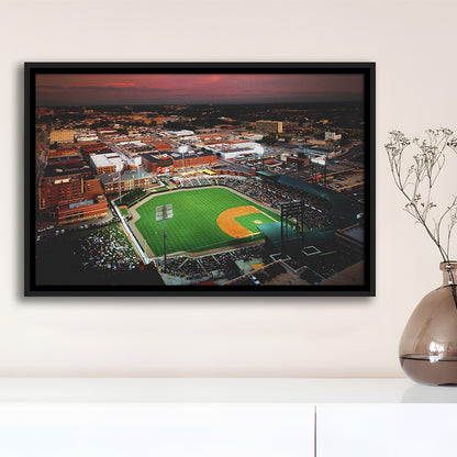 AutzoZone Park Stadium, Stadium Canvas, Sport Art, Framed Canvas Print Wall Art, Floating Frame