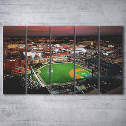 AutzoZone Park Stadium, Stadium Canvas, Sport Art, 5 Panel B, Extra Large Canvas, Canvas Print Wall Art
