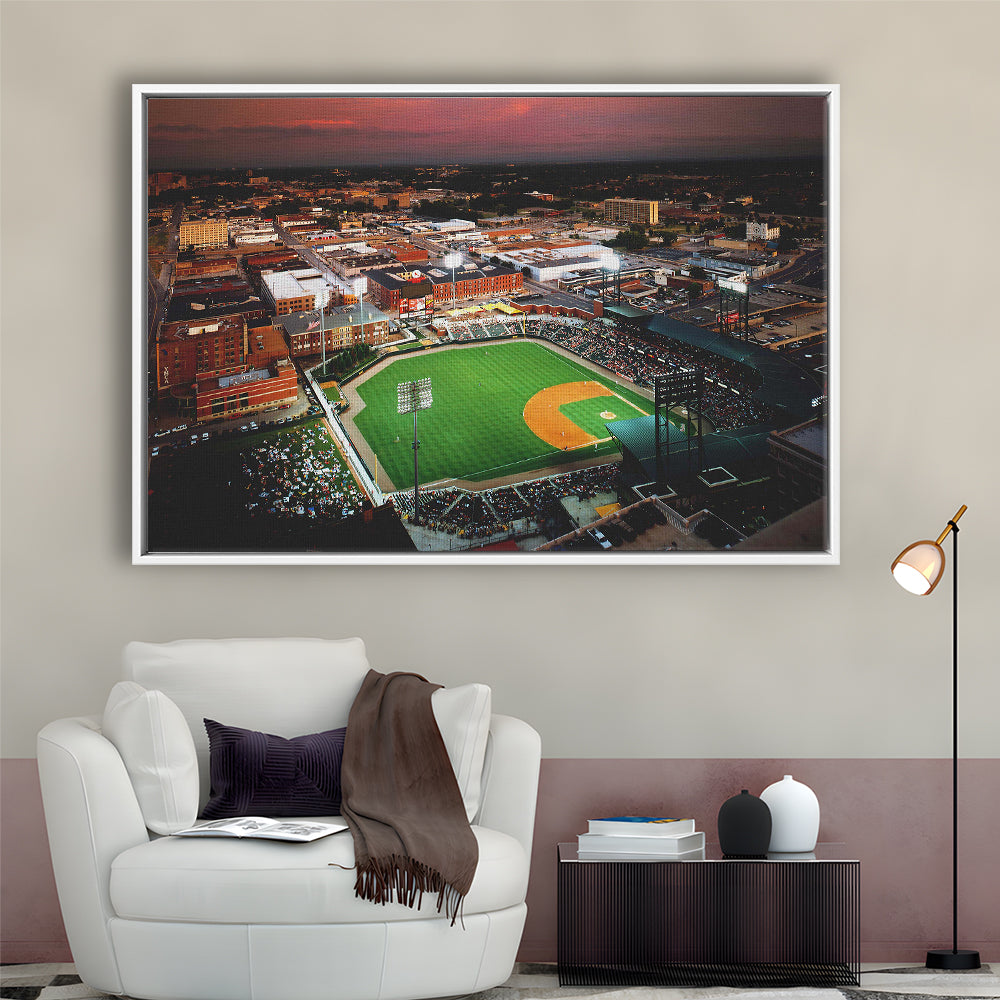 AutzoZone Park Stadium, Stadium Canvas, Sport Art, Framed Canvas Print Wall Art, Floating Frame