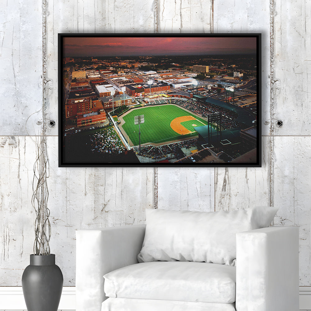 AutzoZone Park Stadium, Stadium Canvas, Sport Art, Framed Canvas Print Wall Art, Floating Frame
