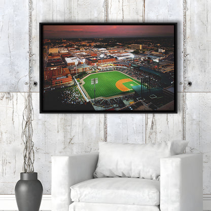 AutzoZone Park Stadium, Stadium Canvas, Sport Art, Framed Canvas Print Wall Art, Floating Frame