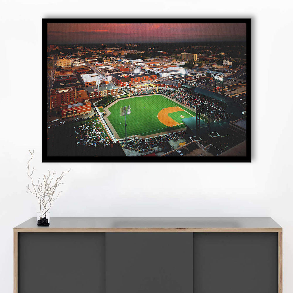 AutzoZone Park Stadium, Stadium Canvas, Sport Art, Gift for him, Framed Art Print Wall Decor, Picture Framed