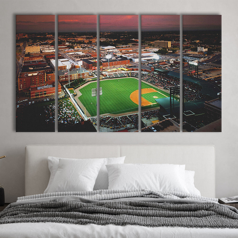 AutzoZone Park Stadium, Stadium Canvas, Sport Art, 5 Panel B, Extra Large Canvas, Canvas Print Wall Art