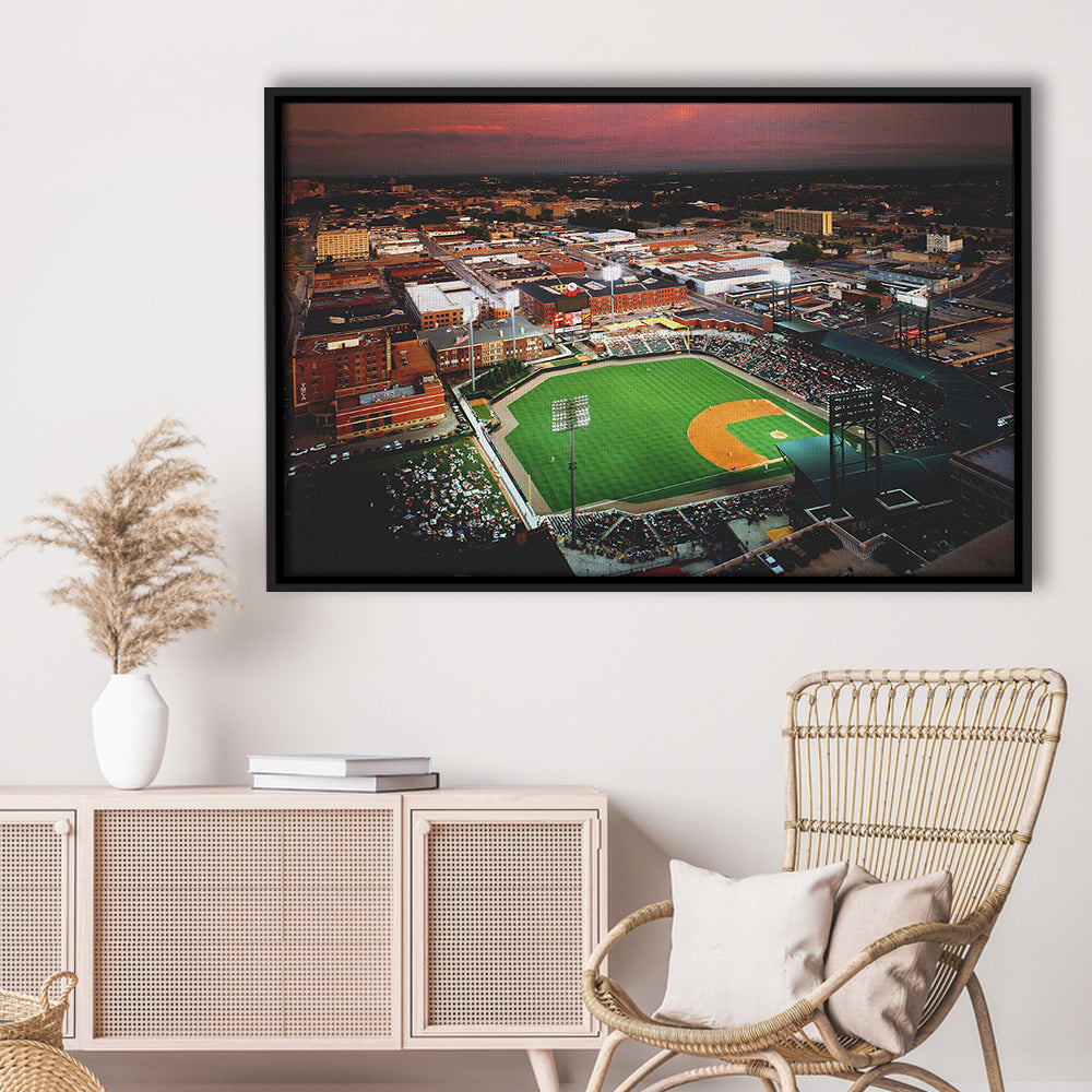 AutzoZone Park Stadium, Stadium Canvas, Sport Art, Framed Canvas Print Wall Art, Floating Frame