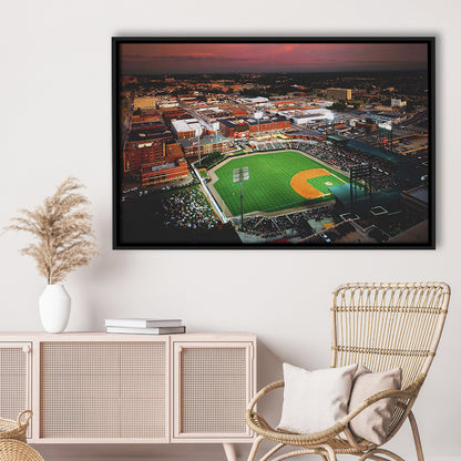 AutzoZone Park Stadium, Stadium Canvas, Sport Art, Framed Canvas Print Wall Art, Floating Frame