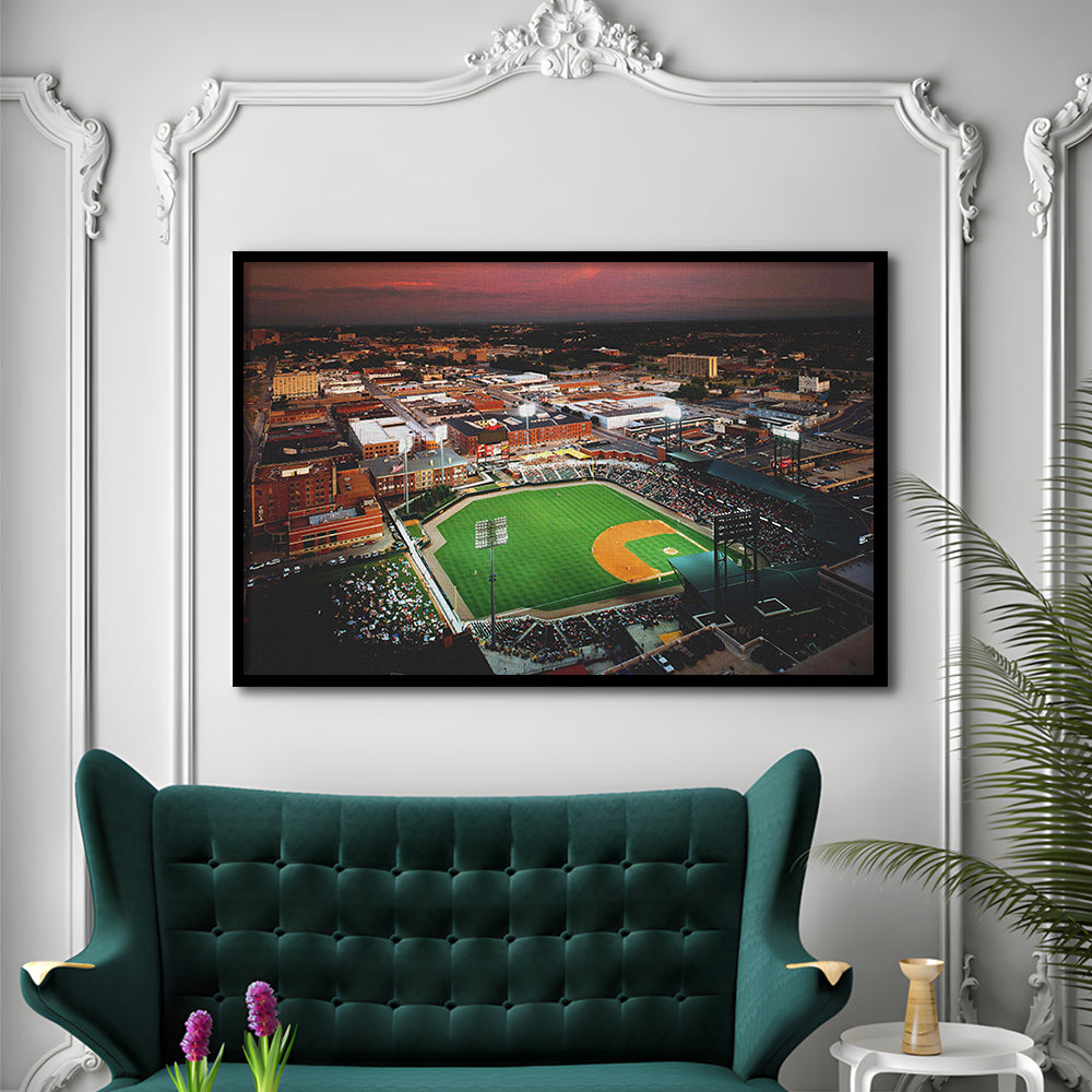 AutzoZone Park Stadium, Stadium Canvas, Sport Art, Gift for him, Framed Art Print Wall Decor, Picture Framed