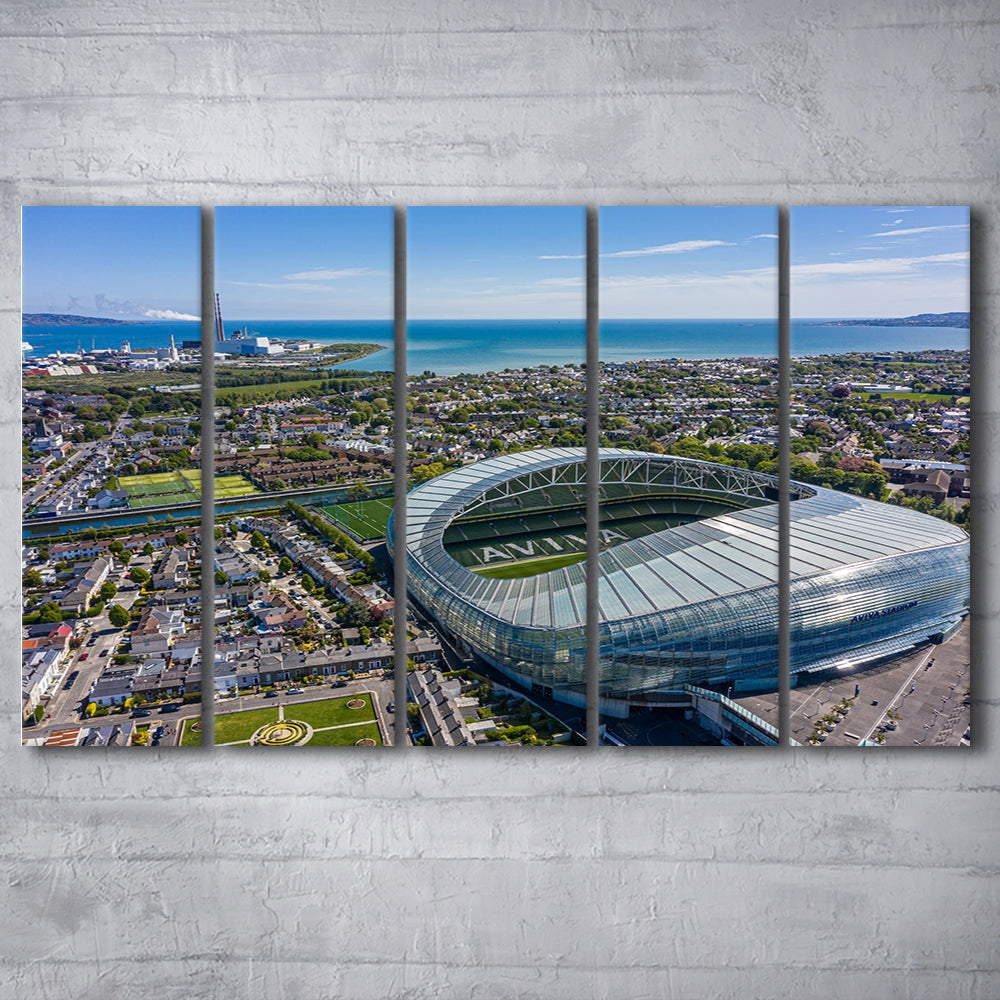 Aviva Guide Stadium, Stadium Canvas, Sport Art, 5 Panel B, Extra Large Canvas, Canvas Print Wall Art
