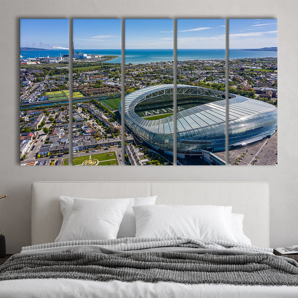 Aviva Guide Stadium, Stadium Canvas, Sport Art, 5 Panel B, Extra Large Canvas, Canvas Print Wall Art