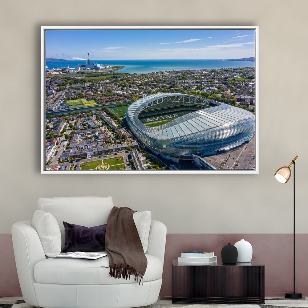 Aviva Guide Stadium, Stadium Canvas, Sport Art, Framed Canvas Print Wall Art, Floating Frame
