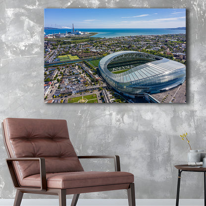 Aviva Guide Stadium, Stadium Canvas, Sport Art, Gift for him, Man Cave Decor, Art Print, Canvas Print Wall Art