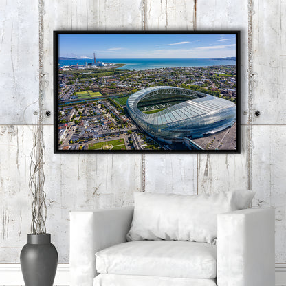 Aviva Guide Stadium, Stadium Canvas, Sport Art, Framed Canvas Print Wall Art, Floating Frame
