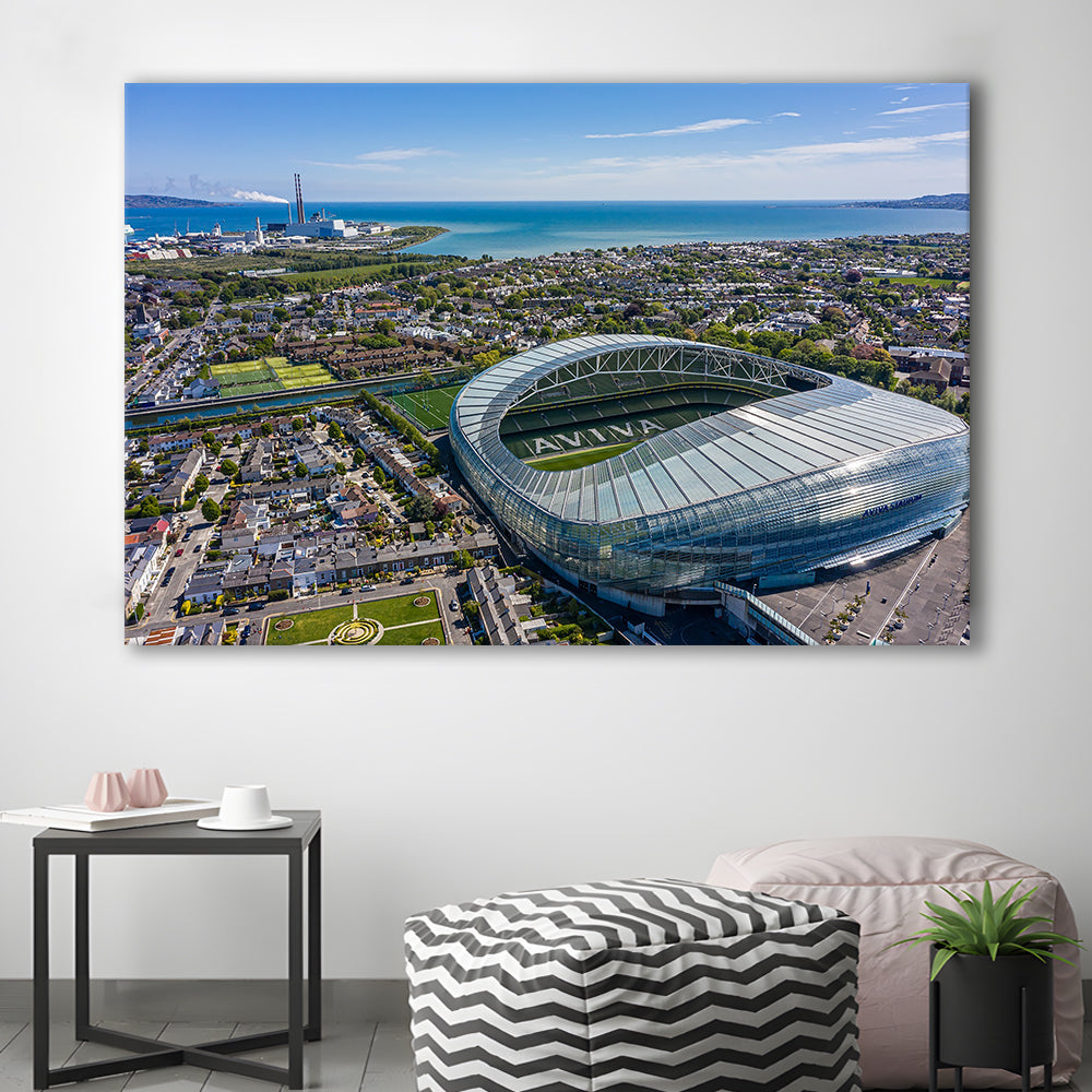 Aviva Guide Stadium, Stadium Canvas, Sport Art, Gift for him, Man Cave Decor, Art Print, Canvas Print Wall Art