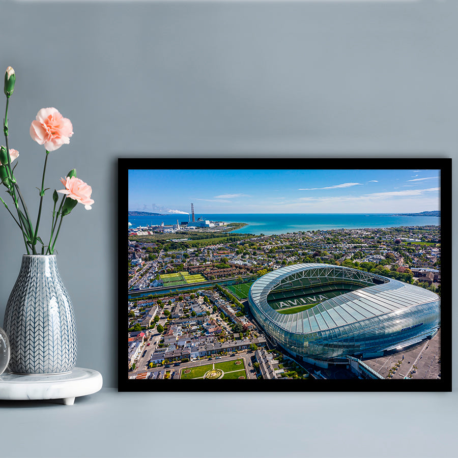 Aviva Guide Stadium, Stadium Canvas, Sport Art, Gift for him, Framed Art Print Wall Decor, Picture Framed