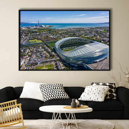 Aviva Guide Stadium, Stadium Canvas, Sport Art, Framed Canvas Print Wall Art, Floating Frame