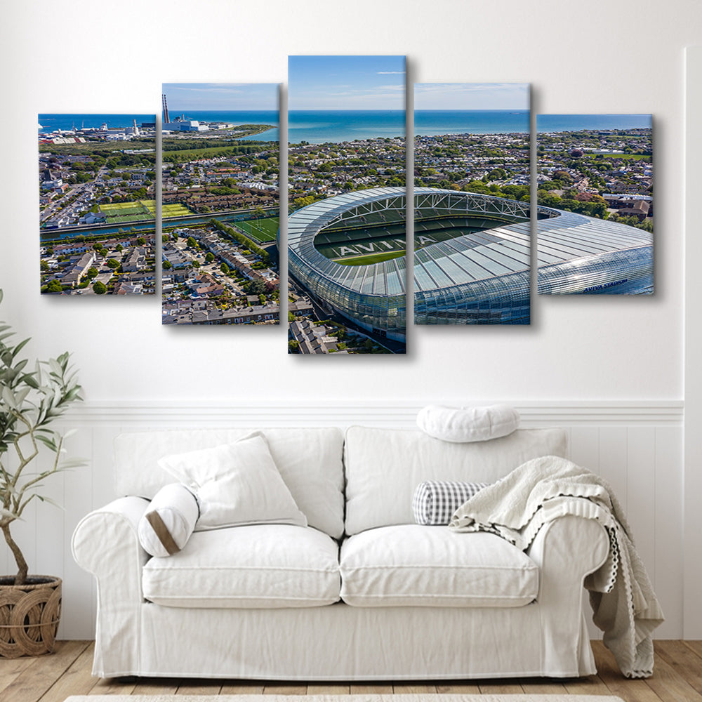 Aviva Guide Stadium, Stadium Canvas, Sport Art, Gift for him, 5 Panel, Large Canvas, Canvas Print Wall Art