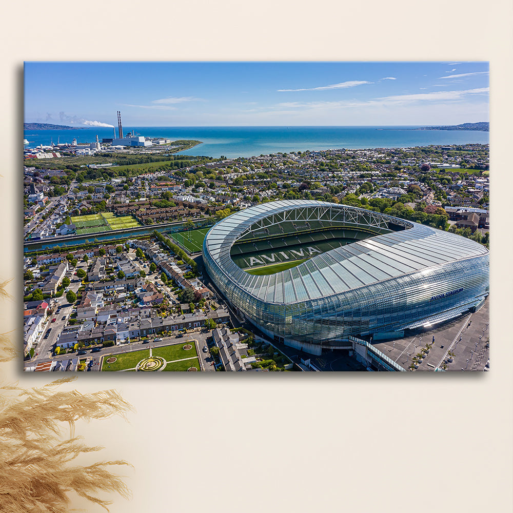 Aviva Guide Stadium, Stadium Canvas, Sport Art, Gift for him, Man Cave Decor, Art Print, Canvas Print Wall Art