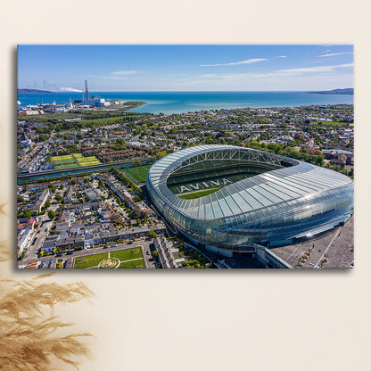 Aviva Guide Stadium, Stadium Canvas, Sport Art, Gift for him, Man Cave Decor, Art Print, Canvas Print Wall Art