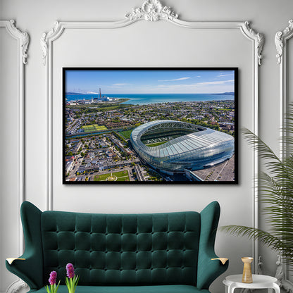 Aviva Guide Stadium, Stadium Canvas, Sport Art, Gift for him, Framed Art Print Wall Decor, Picture Framed