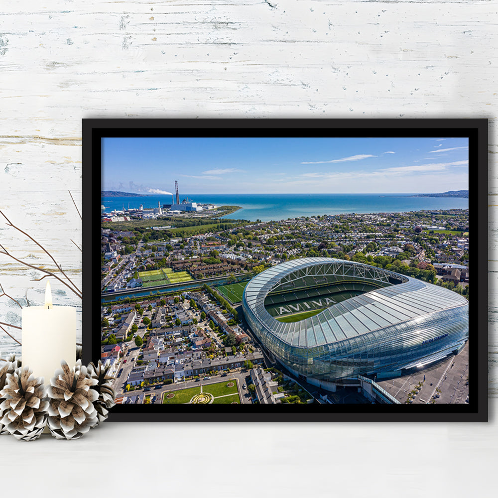 Aviva Guide Stadium, Stadium Canvas, Sport Art, Framed Canvas Print Wall Art, Floating Frame
