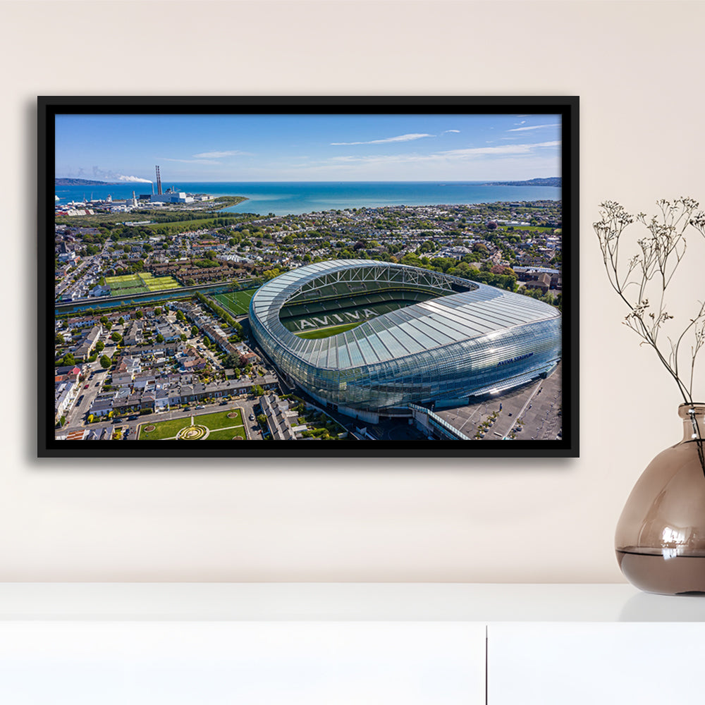 Aviva Guide Stadium, Stadium Canvas, Sport Art, Framed Canvas Print Wall Art, Floating Frame