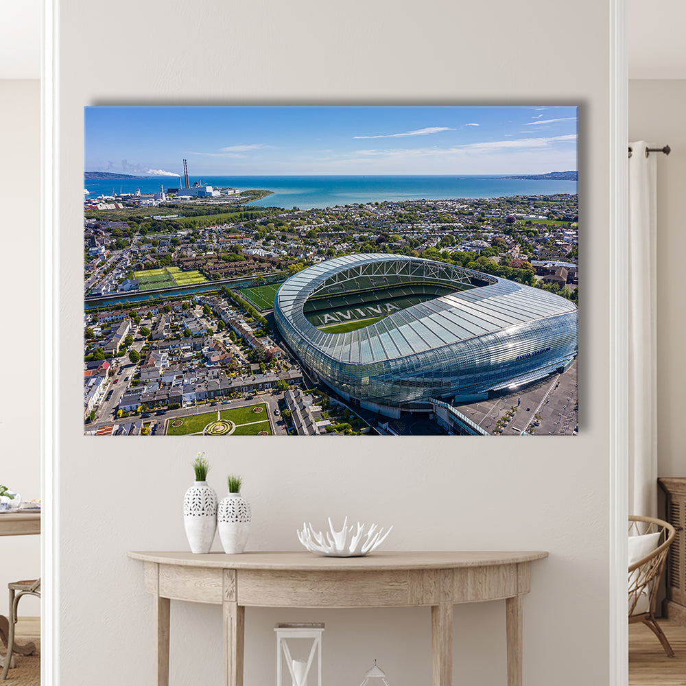 Aviva Guide Stadium, Stadium Canvas, Sport Art, Gift for him, Man Cave Decor, Art Print, Canvas Print Wall Art