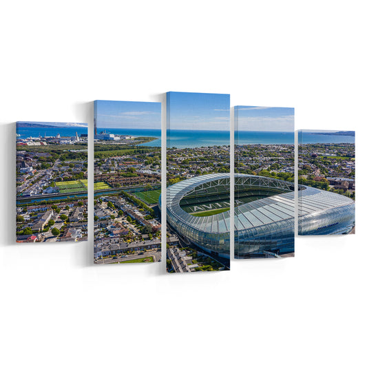 Aviva Guide Stadium, Stadium Canvas, Sport Art, Gift for him, 5 Panel, Large Canvas, Canvas Print Wall Art