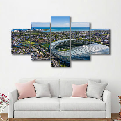 Aviva Guide Stadium, Stadium Canvas, Sport Art, Gift for him, 5 Panel, Large Canvas, Canvas Print Wall Art