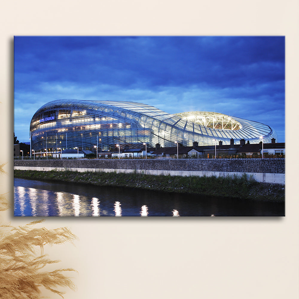 Aviva Stadium Dublin Ireland, Stadium Canvas, Sport Art, Gift for him, Man Cave Decor, Art Print, Canvas Print Wall Art