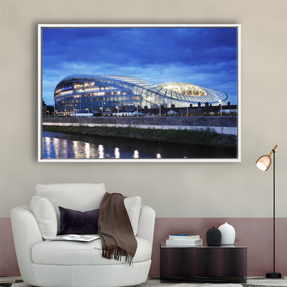 Aviva Stadium Dublin Ireland, Stadium Canvas, Sport Art, Framed Canvas Print Wall Art, Floating Frame