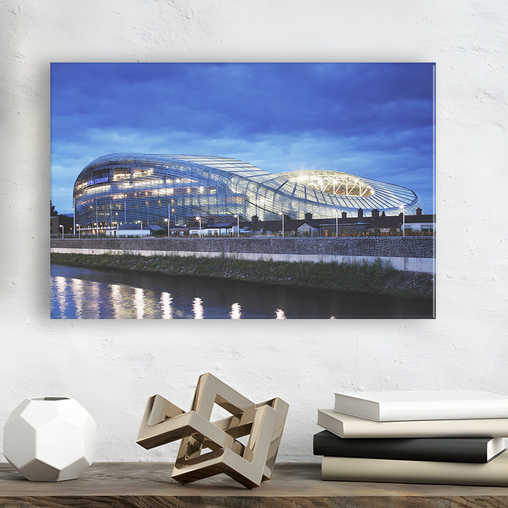 Aviva Stadium Dublin Ireland, Stadium Canvas, Sport Art, Gift for him, Man Cave Decor, Art Print, Canvas Print Wall Art