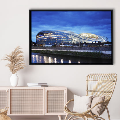Aviva Stadium Dublin Ireland, Stadium Canvas, Sport Art, Framed Canvas Print Wall Art, Floating Frame