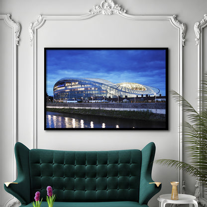 Aviva Stadium Dublin Ireland, Stadium Canvas, Sport Art, Gift for him, Framed Art Print Wall Decor, Picture Framed