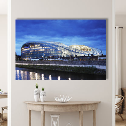 Aviva Stadium Dublin Ireland, Stadium Canvas, Sport Art, Gift for him, Man Cave Decor, Art Print, Canvas Print Wall Art