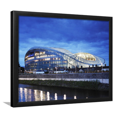 Aviva Stadium Dublin Ireland, Stadium Canvas, Sport Art, Gift for him, Framed Art Print Wall Decor, Picture Framed