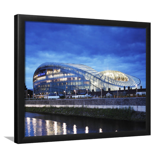 Aviva Stadium Dublin Ireland, Stadium Canvas, Sport Art, Gift for him, Framed Art Print Wall Decor, Picture Framed